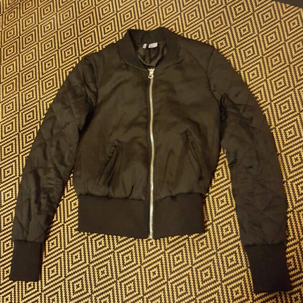 H&M Crop Bomber Jacket
